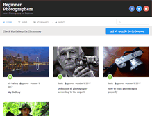 Tablet Screenshot of beginnerphotographers.com